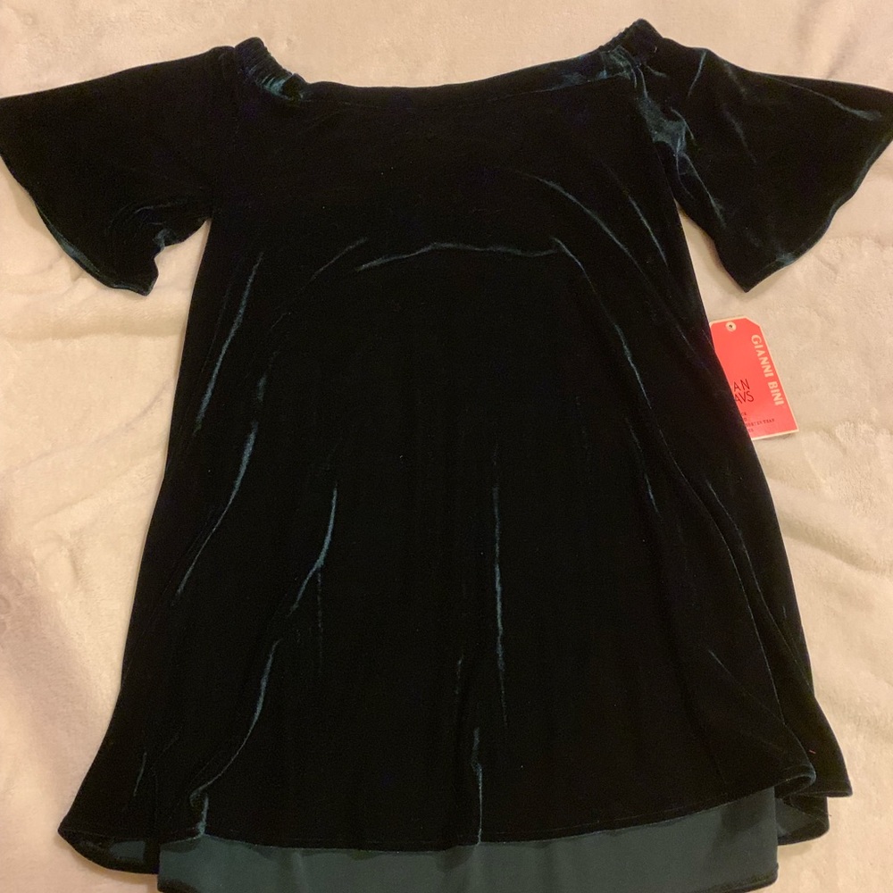 Gianni Bini green velvet dress